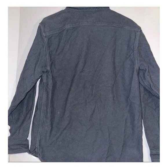 Everlane Men's L Heavyweight Overshirt Shacket Slate Blue Long Sleeve Button Up - Picture 7 of 8